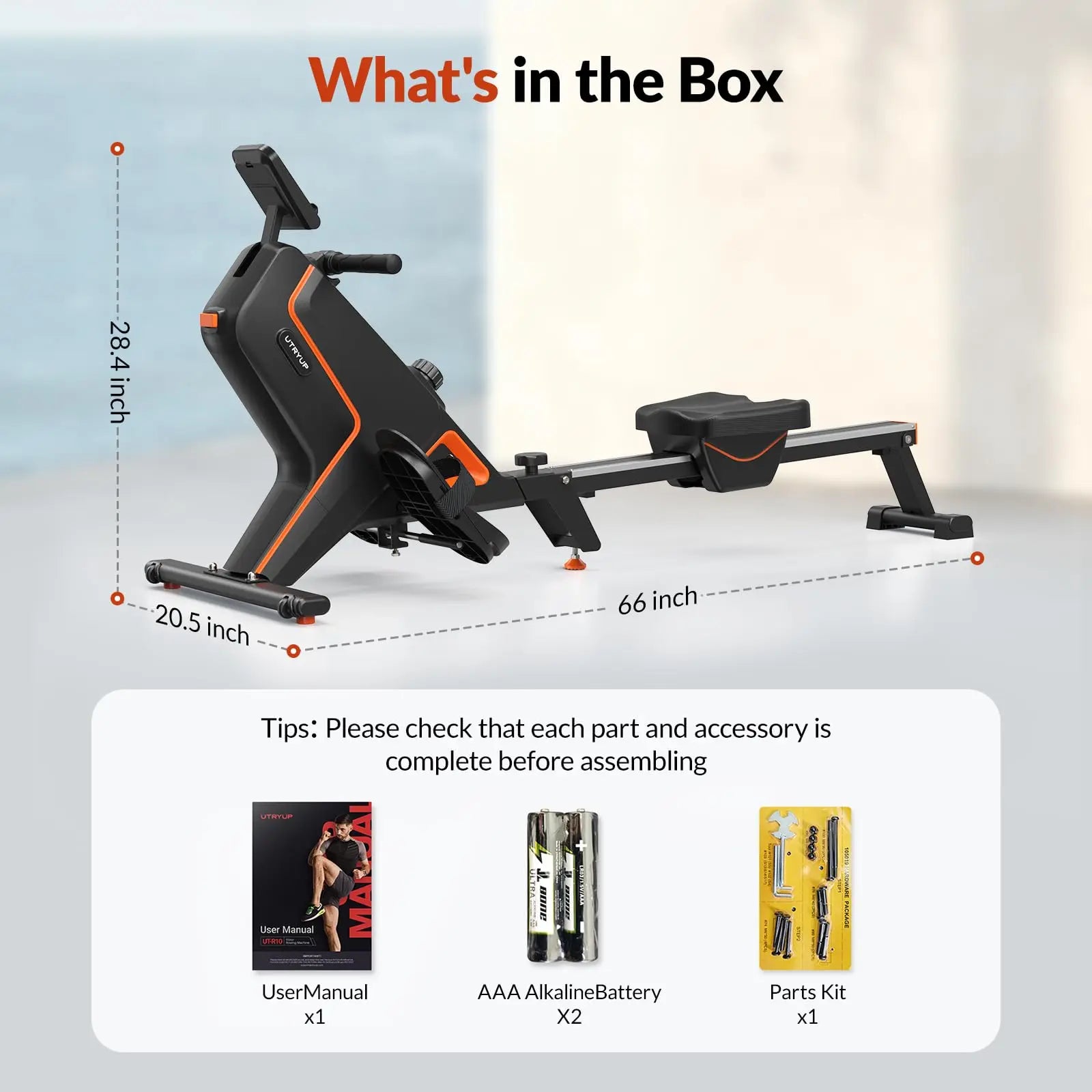 UTRYUP Magnetic Foldable Rowing Machine