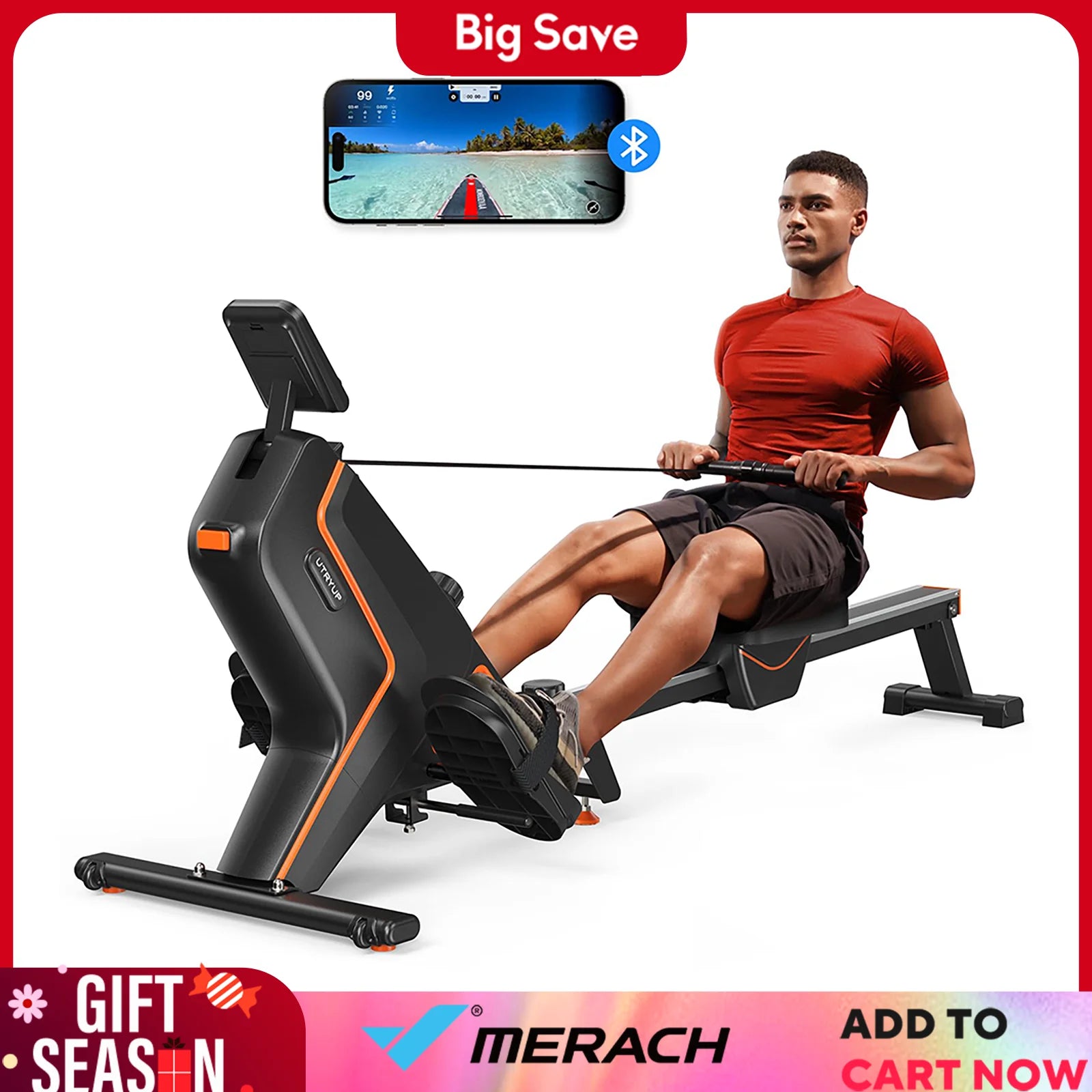 UTRYUP Magnetic Foldable Rowing Machine