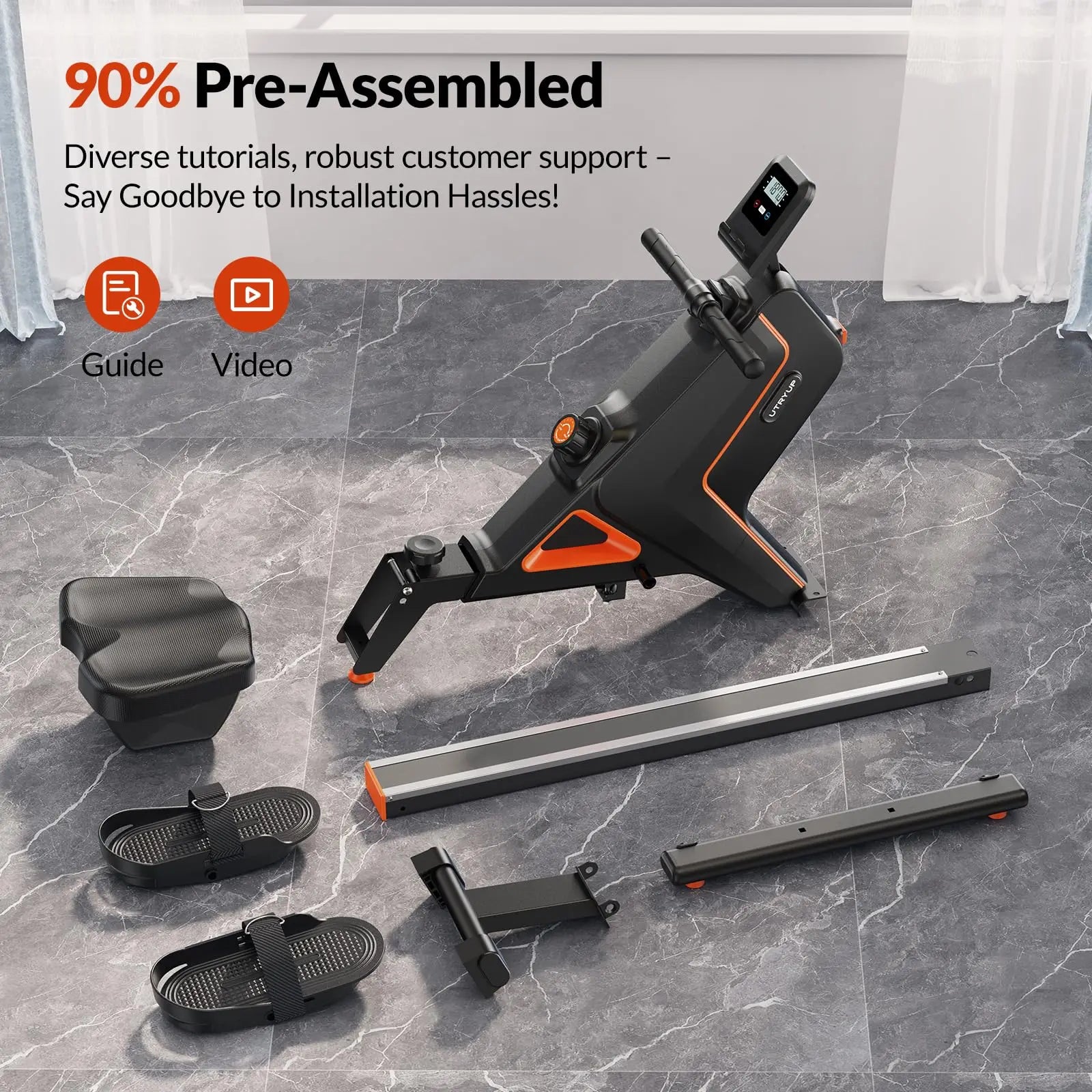 UTRYUP Magnetic Foldable Rowing Machine