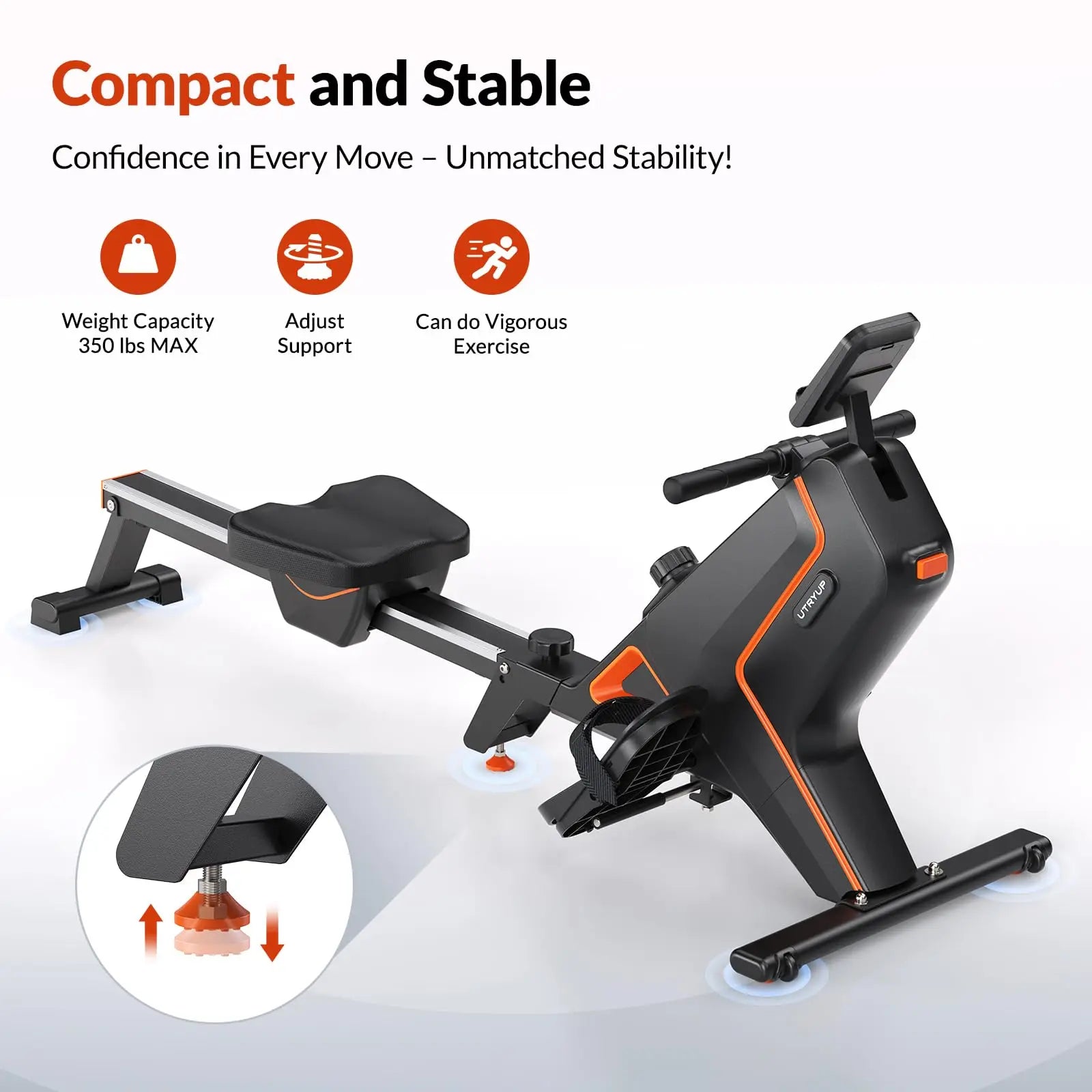 UTRYUP Magnetic Foldable Rowing Machine