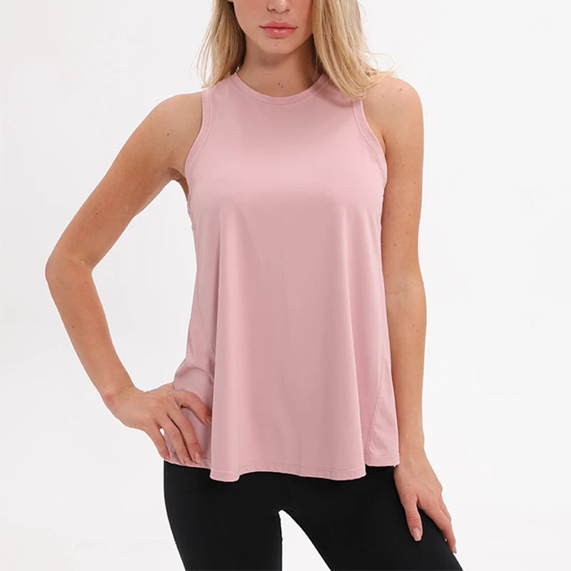 Loose Fit Open Back Yoga Tank Top