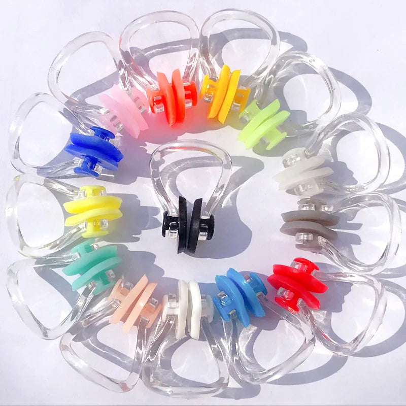 10pcs Reusable Soft Silicone Swimming Nose Clips