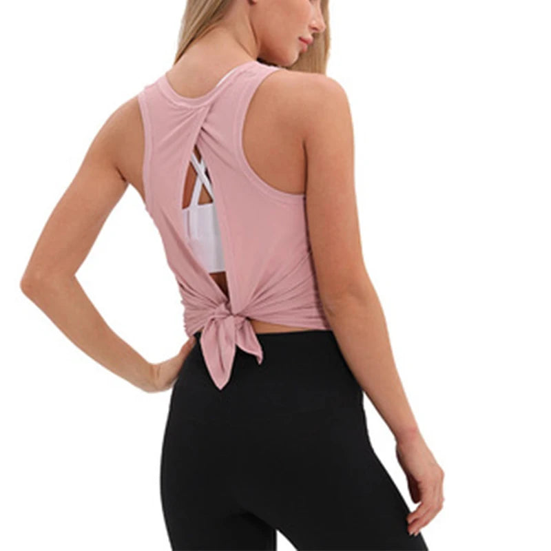 Loose Fit Open Back Yoga Tank Top