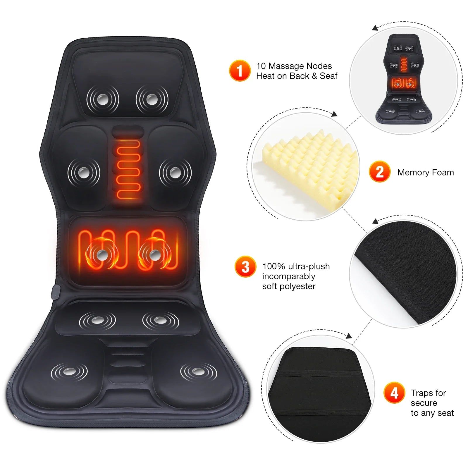 Electric Infrared Massage Chair Cushion