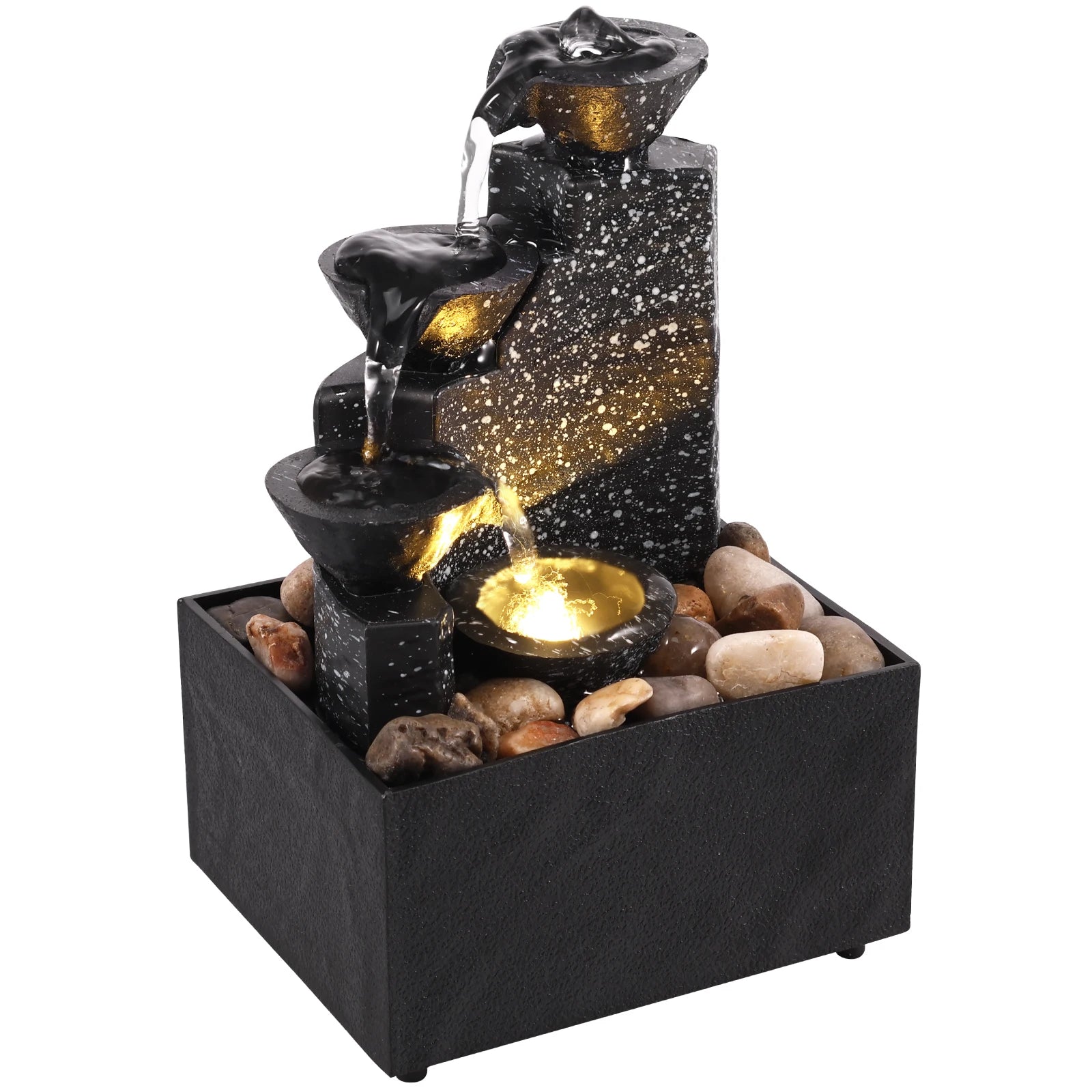 Desktop Waterfall Fountain – Flowing Water Decoration
