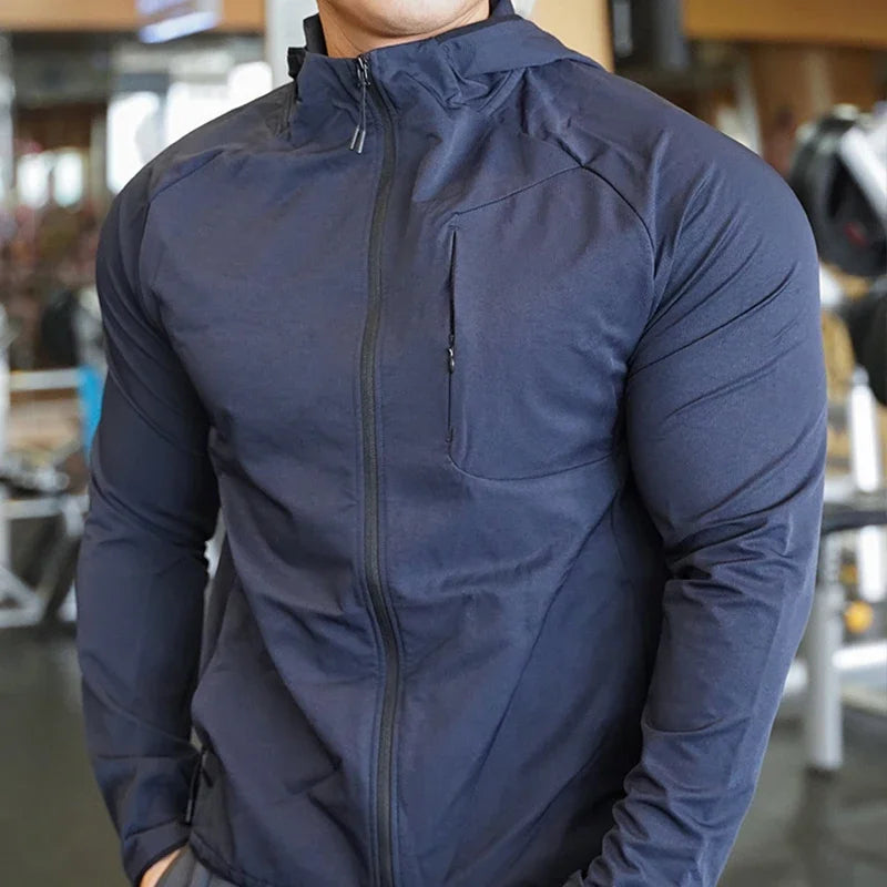 Men’s High-Quality Nylon Sport Jacket – Hooded & Zipped