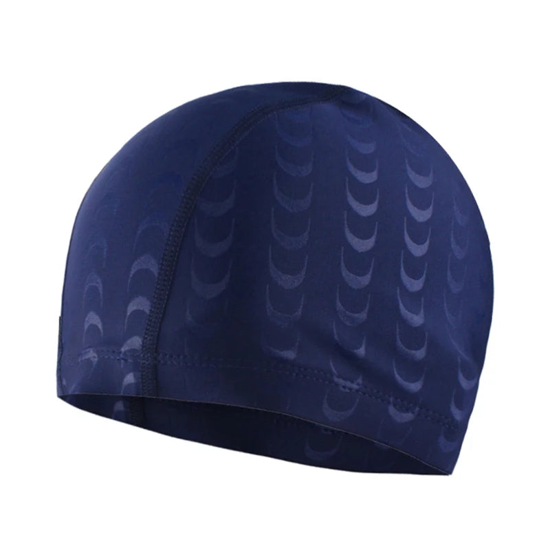 Spandex Swimming Cap – Black Lightning Shark Skin Design