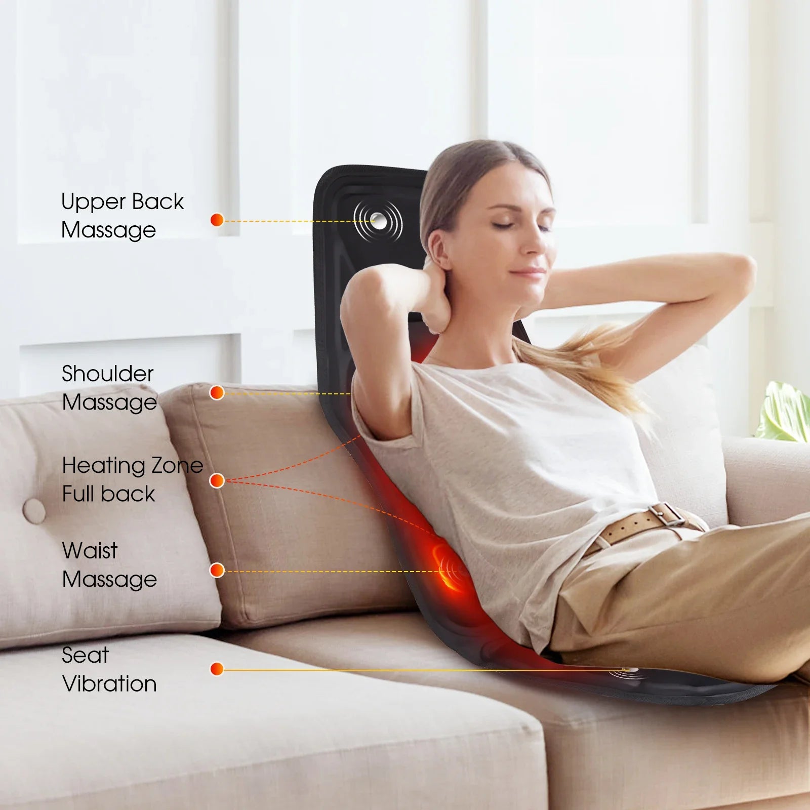 Electric Infrared Massage Chair Cushion