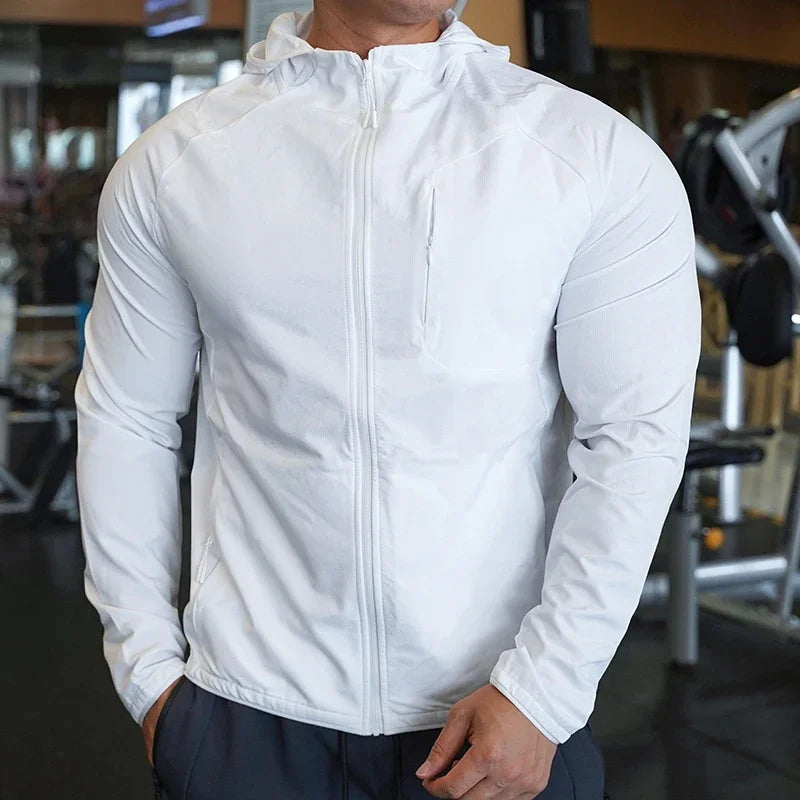 Men’s High-Quality Nylon Sport Jacket – Hooded & Zipped