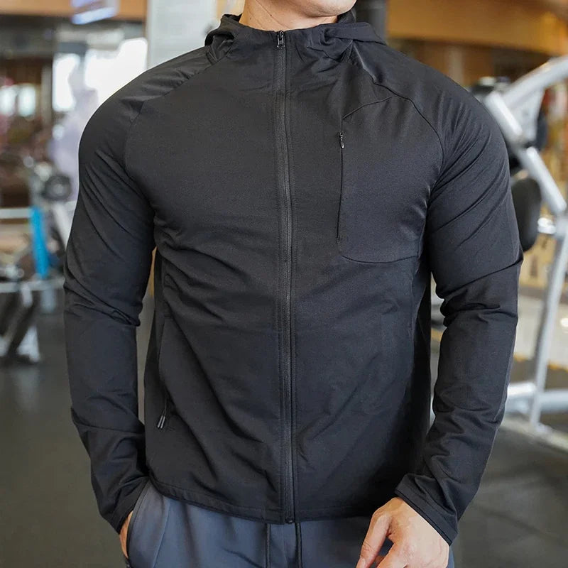 Men’s High-Quality Nylon Sport Jacket – Hooded & Zipped