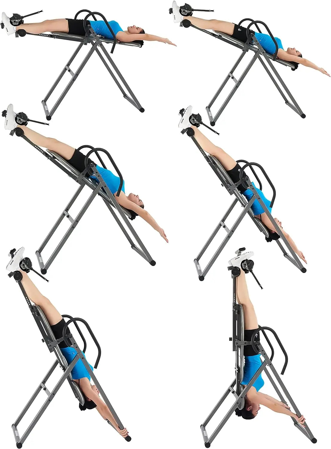Inversion Table with Adjustable Headrest & Reversible Ankle Holders
