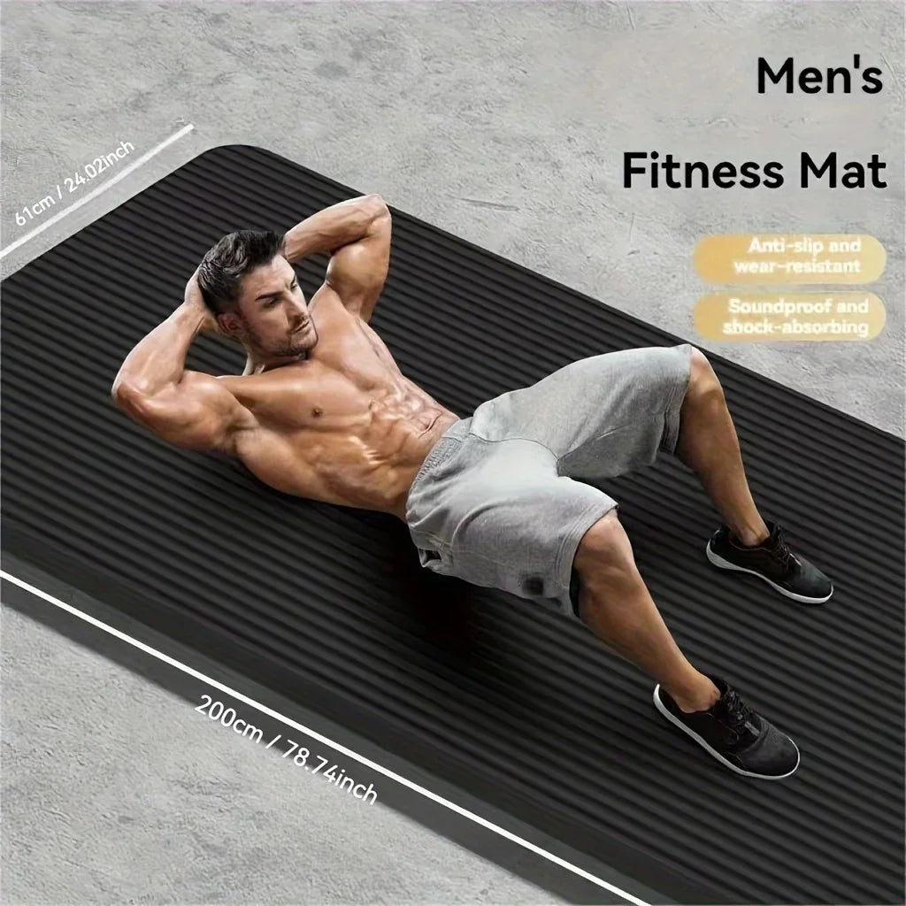 Thick Non-Slip Yoga Mat – Durable NBR Rubber