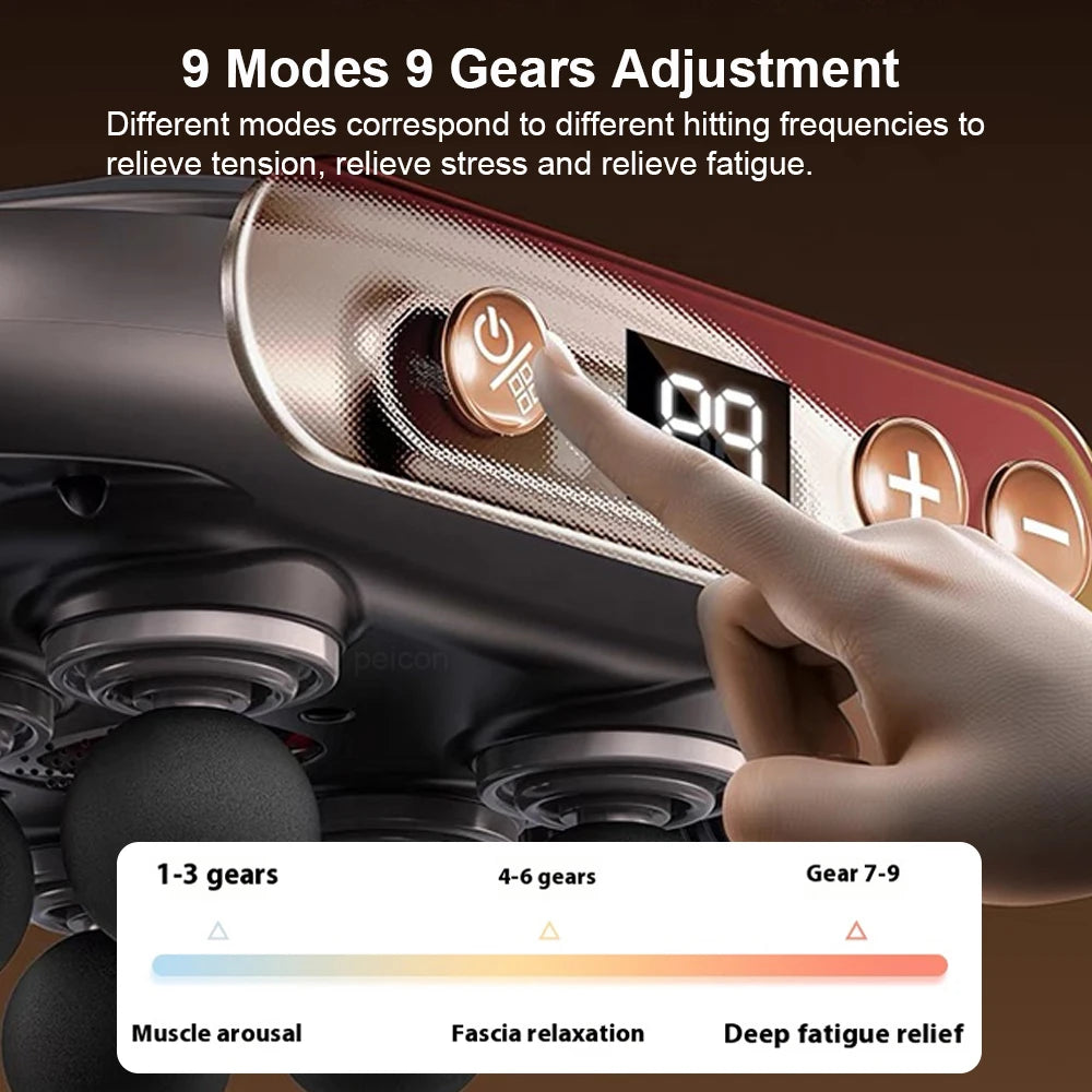 Professional Six-Head Fascia Massage Gun