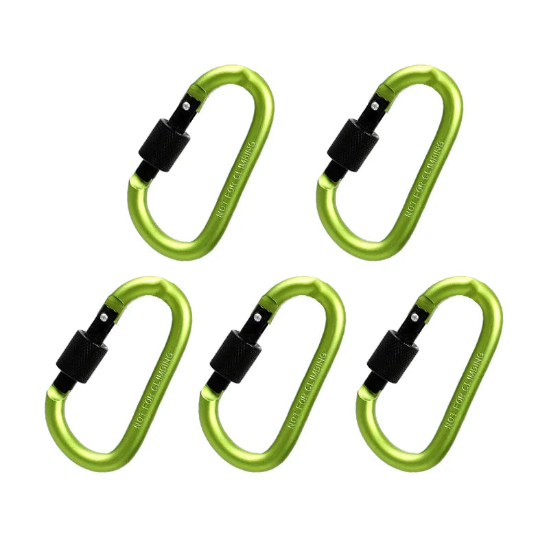 5PCS Aluminium Alloy Carabiner Clip Set