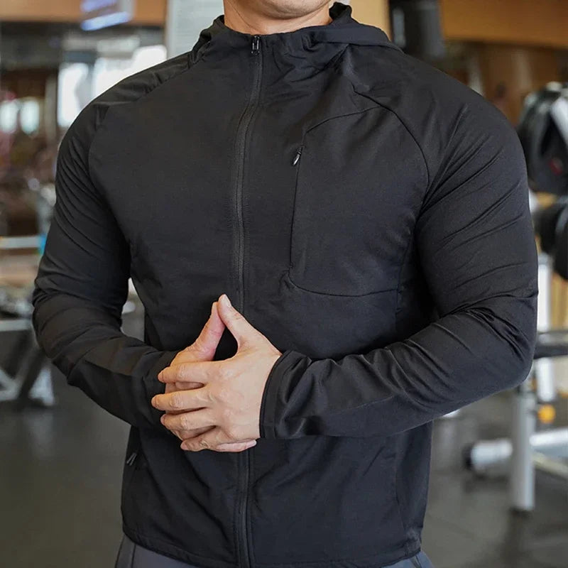 Men’s High-Quality Nylon Sport Jacket – Hooded & Zipped