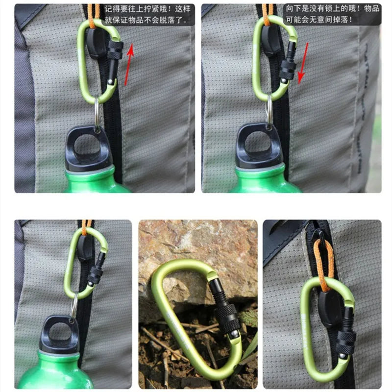 5PCS Aluminium Alloy Carabiner Clip Set